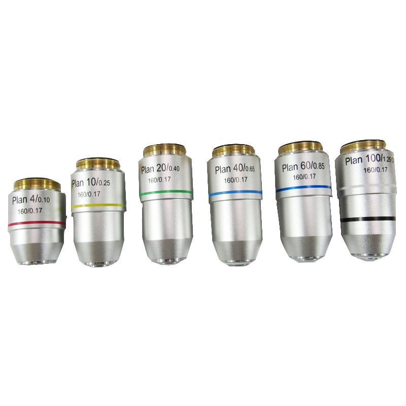 กล้องจุลทรรศน์Biological Microscoe lan Objective Lens 4X 10X 20X 40X ...
