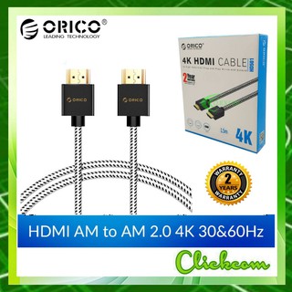 Cable 4K HD Image Nylon Braided Orico HDMI 2.0 HD Adapter  HD501-1.5 M สายสัญญาณภาพและเสียง