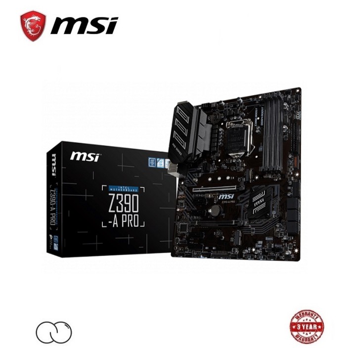 MSI Intel Z390 เมนบอร์ด ATX / Z390-A PRO / Z390 A PRO Mobo / LGA 1151 ซ็อกเก็ต / รองรับ Turbo M.2 / 