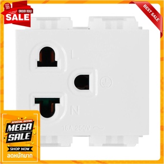 เต้ารับเดี่ยว 3 ขา CT ELECTRIC CPS-113 สีขาว เต้ารับสายไฟ SINGLE SOCKET CT ELECTRIC CPS-113 3-PIN WHITE