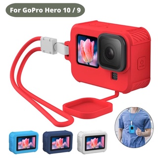 Silicone Case Gopro 10 / 9 Black Portable Protective Conjoined Lens for GoPro Hero 9 10 Black Camera