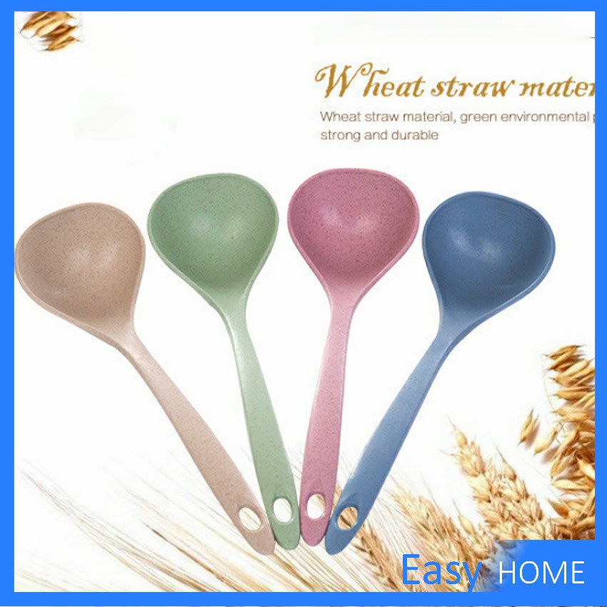 กระบวยตักอาหาร กระบวยซุป ช้อนซุปทำจากฟางข้าวสาลี พลาสติก Plastic soup spoon with long handle ราคา ถูกที่สุด ดีลบีเคเค แกลเลอรีภาพที่ 7