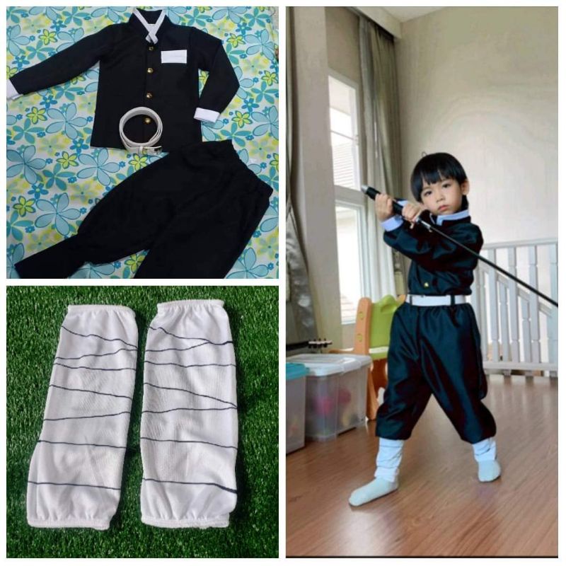 ชุดคอสเพลย์ดาบพิฆาตอสูร เสื้อ+กางเกง+เข็มขัด ไม่แถมรัดขานะคะ