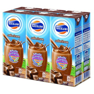 🔥HOT🔥 โฟร์โมสต์ ผลิตภัณฑ์นมยูเอชที รสช็อกโกแลต 225มล. x 6 กล่อง Foremost UHT milk products, chocolate flavor 225 ml. X 6