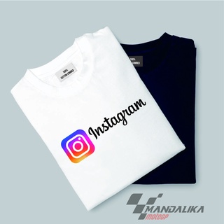 เสื้อยืดคอกลมเสื้อยืด พิมพ์ลายชื่อ instagram ig เลือกลายได้S-5XL