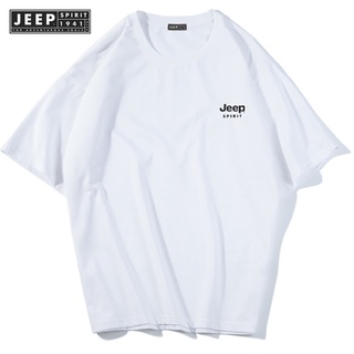 JEEP SPIRIT 1941 ESTD เสื้อยืดลําลอง แขนสั้น คอกลม ทรงหลวม สําหรับผู้ชาย