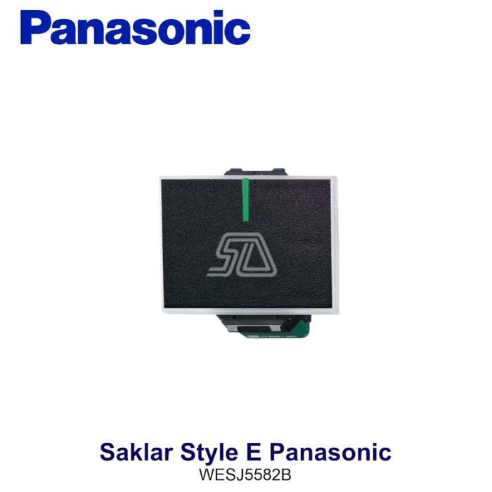 MATA Panasonic Style E Large Switch Eye 1G 2W + neon Matte Black WESJ5582B