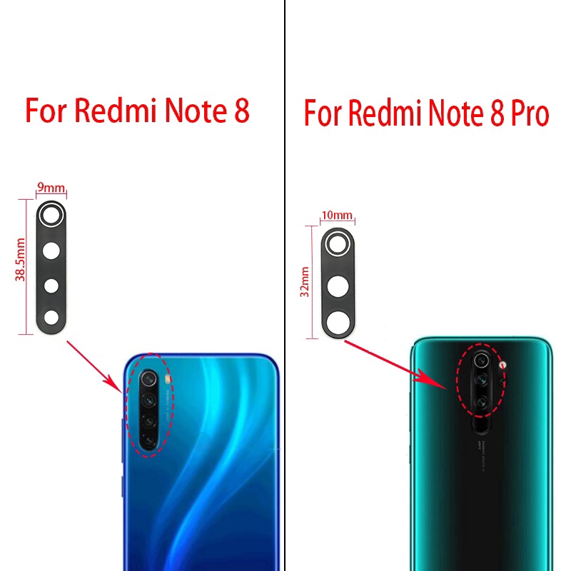 Xiaomi Redmi Note 8 Pro ด้านหลัง กล้อง กระจก เลนส์ ฝาครอบโทรศัพท์ อะไหล่สํารอง