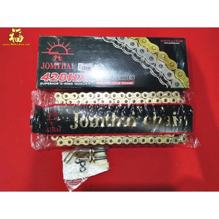 12. โซ่ทอง 428HX GOLD-132DL X-RING งานJOMTHAI Asahi chain แท้ **