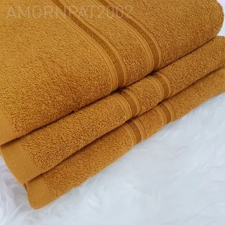 ผ้าขนหนูสีน้ำตาลถวายพระ Cotton100% เนื้อนุ่มเกรดAบรรจุแยกชิ้น
