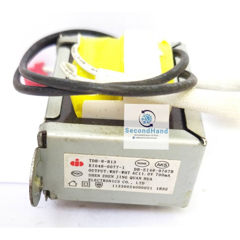 หม้อแปลงไฟ AC Transformer  Econo air(EI048-0077-1.  DB-E148-9767B ) 700 mA ***อะไหล่แท้ อะไหล่ถอด