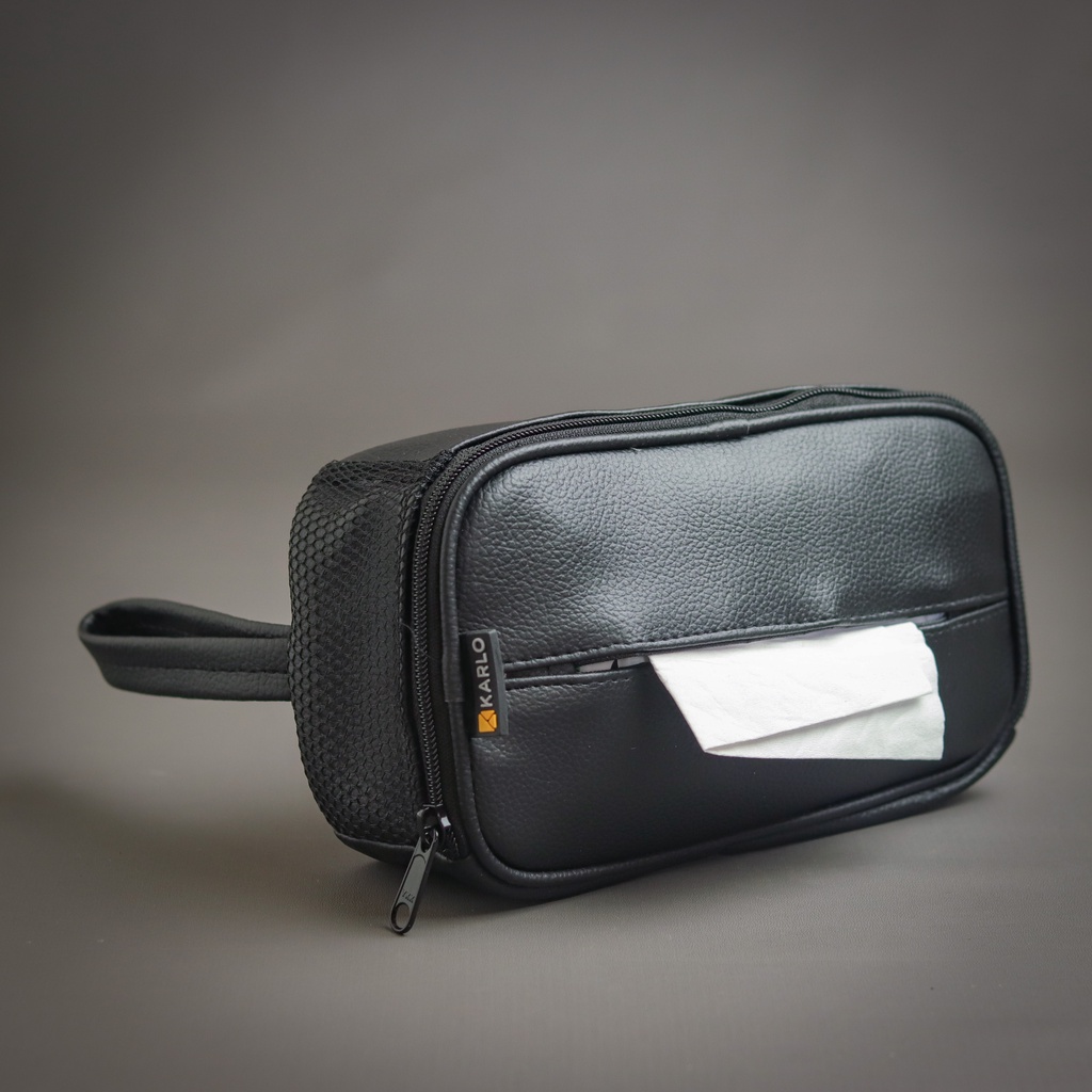 คาร์โล กล่องทิชชู่ติดรถยนต์สีดํา