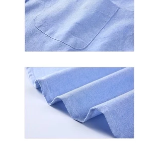 ‼️ผ้าดีที่สุด‼️ เสื้อเชิ้ตคอปก ผ้าOxford สีพื้น 6 สี แขนยาว