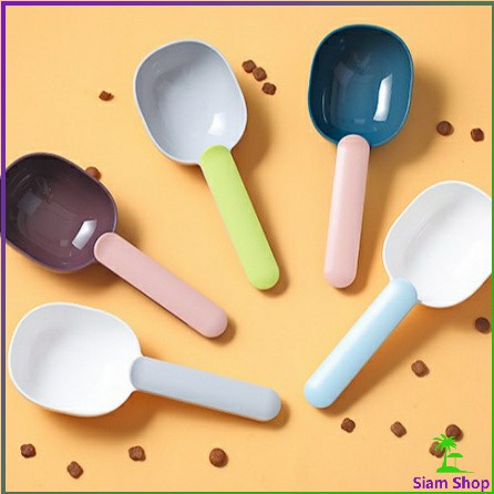 ที่ตักอาหารสุนัข แมว ช้อนตักอาหาร พร้อมตัวหนีบปากถุง Food spoon