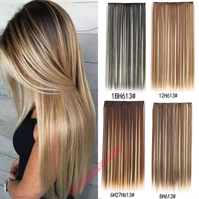 กิ๊บติดผมสังเคราะห์ ทนความร้อน ยาว 60 ซม. สีดํา 5 ชิ้น