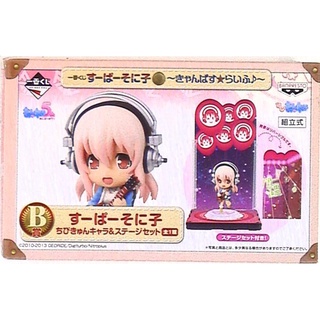 Banpresto Ichiban Kuji Soniko Raifu Super Sonico B-Prize Soniko Chibi Kyun Chara &amp; Stage set (สินค้าแท้ จากญี่ปุ่น)