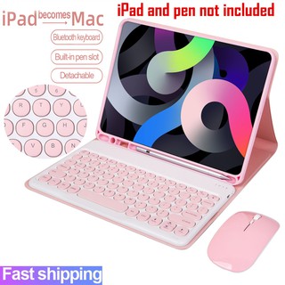 เคส พร้อมคีย์บอร์ดบลูทูธ สําหรับ iPad 9.7 10.2 5th 6th 7th Gen 8th 9th 10th Air 1 2 3 iPad Air 4 2020 Air 5 2022 Pro 9.7 10.5 11 2020 2