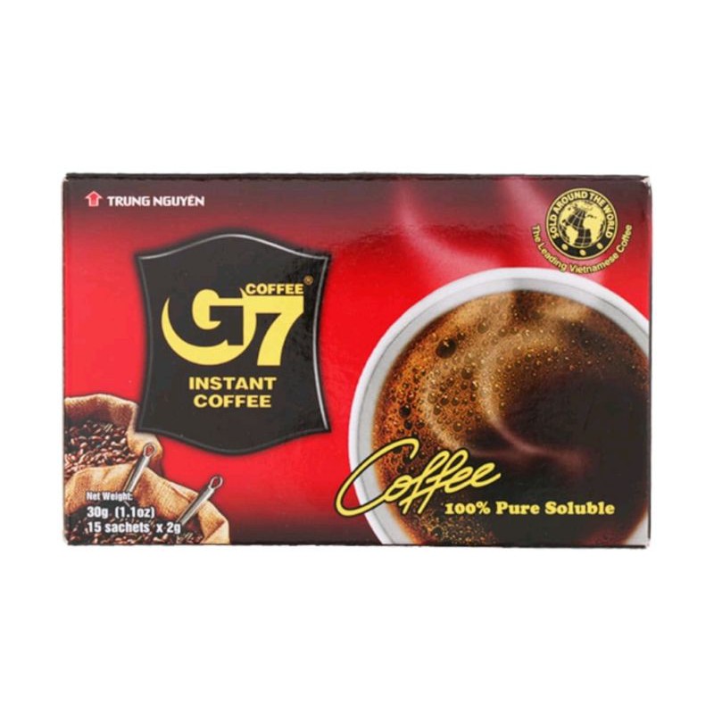 Work From Home PROMOTION ส่งฟรีกาแฟดำ จีเซเว่น กาแฟเวียดนาม Coffee G7 Black Coffee 30g.  เก็บเงินปลายทาง