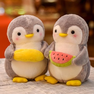 JFMM Cute Emulational Fruit Penguin Doll Children Girls Plush Toys Small Doll Pillow Doll Birthday Gift