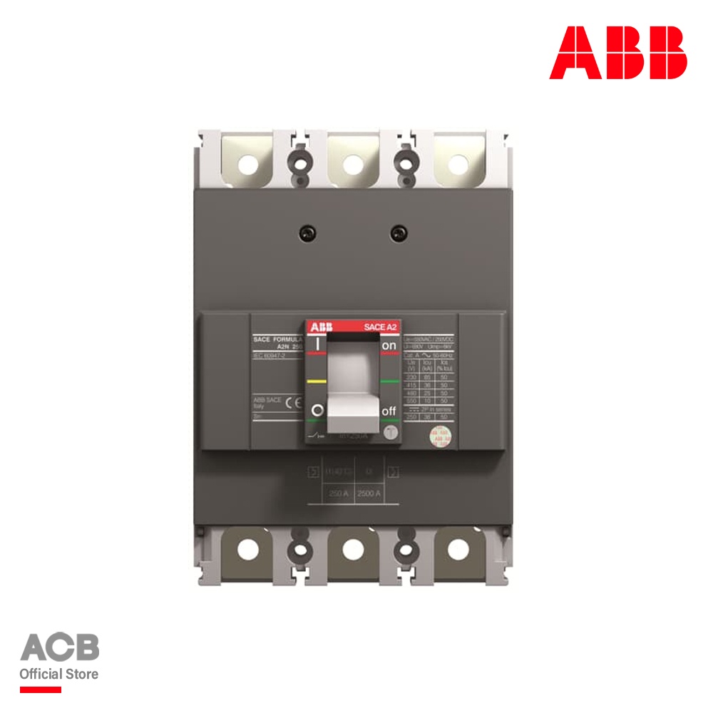 ABB : 1SDA066552R1 Moulded Case Circuit Breaker (MCCB) FORMULA : A2B 250 TMF 225 3P F F