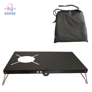 Black Folding Multi-Purpose Heat Insulation Table Aluminum Alloy Soto St-310 Single Burner Table for 4 Types of Burners