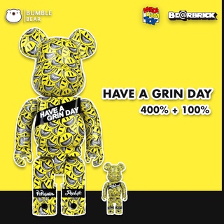 [‼️ของแท้, พร้อมส่ง‼️] 400%+100% Bearbrick Ron English [Have a Grin Day]