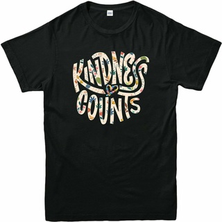 เสื้อยืดลําลอง ผ้าฝ้าย พิมพ์ลาย Kindness Count Be Kind Thoughtful Humble สําหรับผู้ชาย