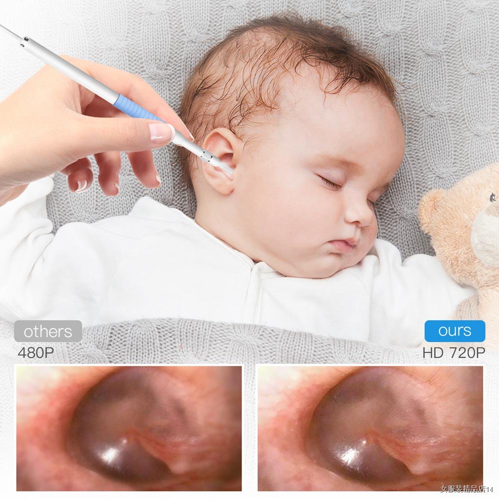 ◈Endoscope Camera Ear Cleaning Tool Ear Wax Remover Kit Care Ear Cleaner Device Ear Cleaning Personal Health Care