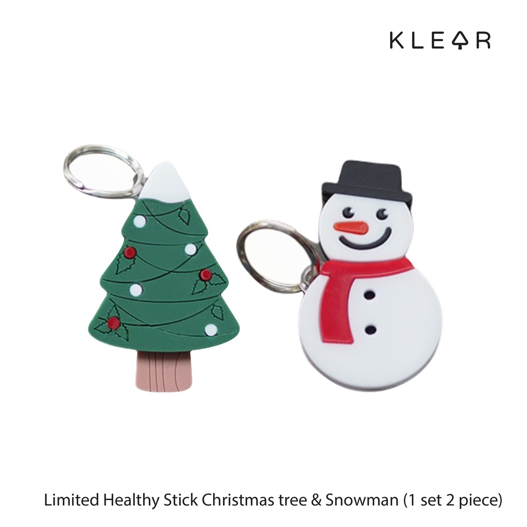 KlearObject Healthy Stick Snowman&amp;Christmas tree set of 2 ที่กดปุ่มอนามัย ที่กดลิฟท์ ATM แท่งกดปุ่มอะคริลิค (แพ็ค 2ชิ้น)