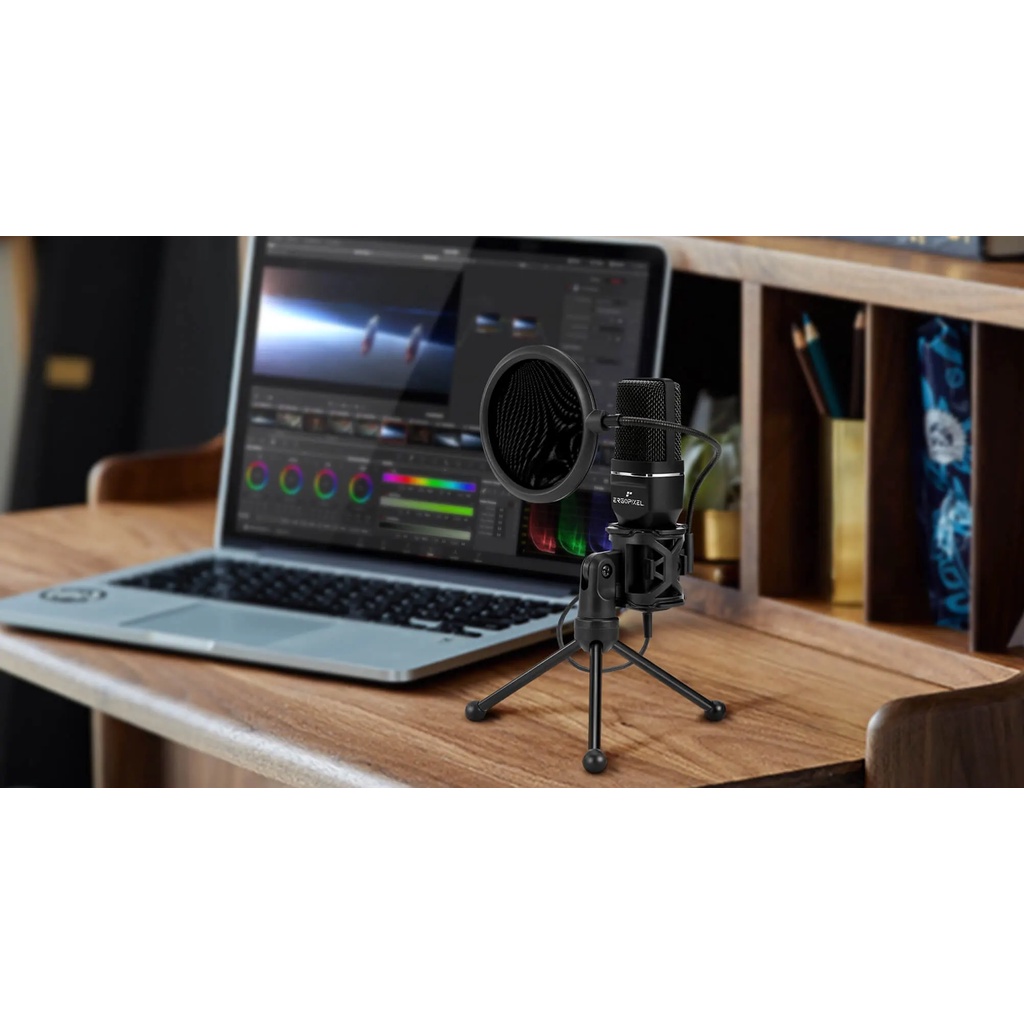 Ergopixel Condenser Microphone With Tripod Black (EPMP0002) เออร์โก