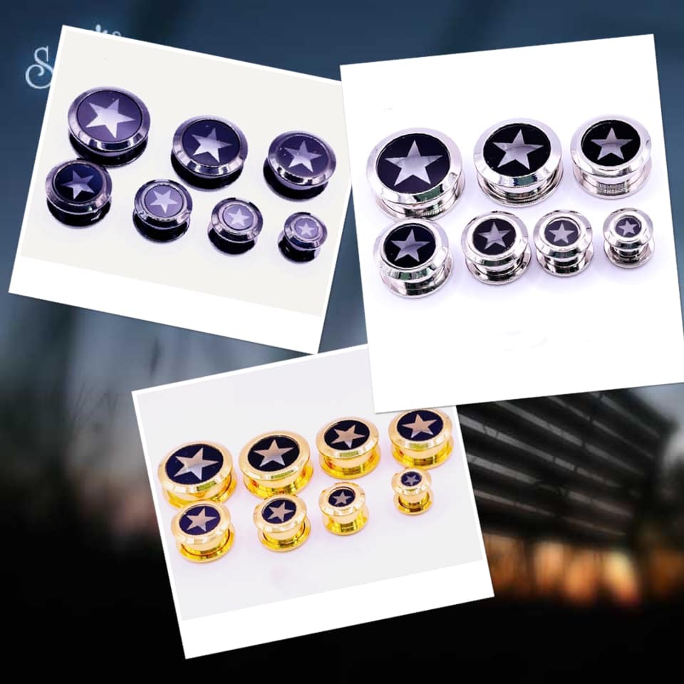 ⚡ จิวหูตาไก่ จิวตาไก่ จิวระเบิด ดาว ทำจาก สแตนเลส แท้ งานพรีเมี มีขนาดตั้งแต่ 8มิล-20มิล มีความคงทน สีไม่หลุดลอก ไม่หมอง - รูปที่ 2