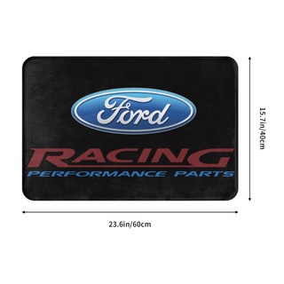 พรมเช็ดเท้า พรมเช็ดเท้า กันลื่น ลายโลโก้ Ford Performance Racing 40 * 60 ซม. สําหรับบ้าน สวน ทางเข้า ห้องครัว