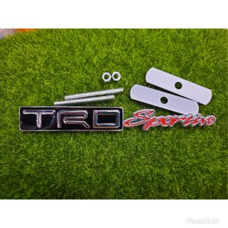 โลโก้ trd sportivo  เหล้ก สีดำแดง สำหรับติดกระจัง