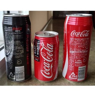 กระป๋องโค้ก Coca-Cola Coke Can ขนาดจัมโบ้ 500ml. และ 330ml. รวม 3 ใบ ของประเทศ ญี่ปุ่น สภาพดี ยังไม่เปิด