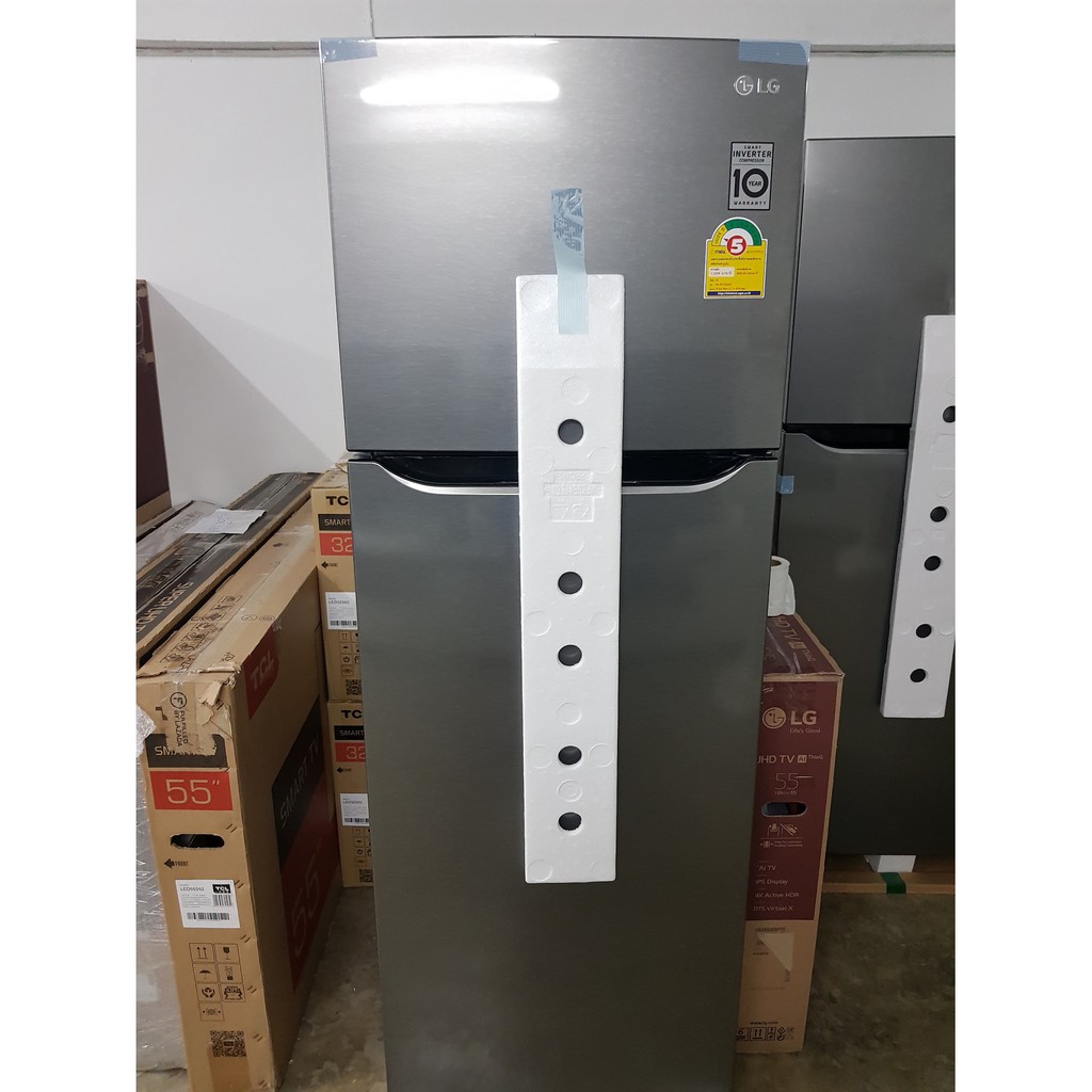 LG ตู้เย็น 2 ประตู (11 คิว, สีเงิน) รุ่น GN-B372SLCG สินค้าใหม่ Clearance