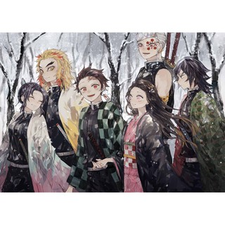 โปสเตอร์ การ์ตูน ดาบพิฆาตอสูร อนิเมะ Demon Slayer Kimetsu no Yaiba คิเมะสึ โนะ ไยบะ Poster ทันจิโร่ Japan Anime Cartoon