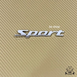 โลโก้* Sport ติดรถทั่วไป  ขนาด* 2.x 12 cm สีชุบโครเมี่ยม