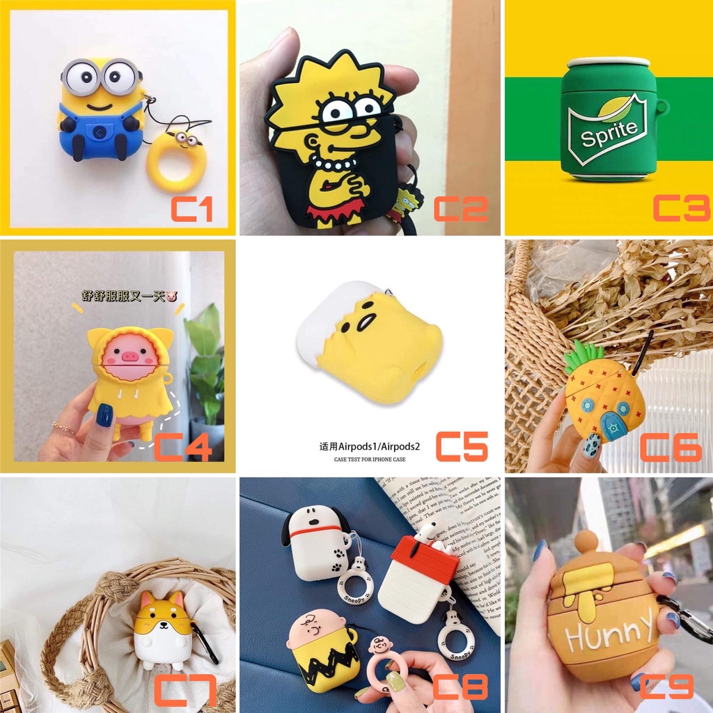 (กรอกโค้ด VOTM150 ลดเลย30%ขั้นต่ำ0บาท)พร้อมส่ง🔥  เคสAirpodsการ์ตูน ลายมากมาย เคสหูฟังไร้สายI9s/i11/i