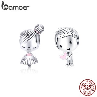 BAMOER Playmate ลูกปัด เงิน 925 ลายการ์ตูนเด็กน่ารัก สำหรับทำกำไลข้อมือ เครื่องประดับ