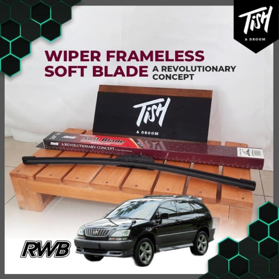 Harrier Gen1 1998-2003 RWB Soft Frameless Wiper 2 ชิ้น