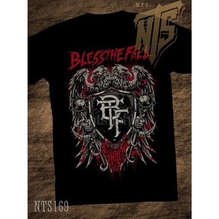 เสื้อยืดผ้าฝ้ายพรีเมี่ยม  169 Bless the Fall  ROCK เสื้อยืด เสื้อวง เสื้อดำ สกรีนลายอย่างดี ผ้าหนานุ่ม  T SHIRT S