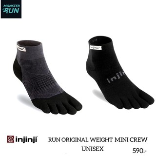 ถุงเท้าวิ่งแยกนิ้ว Injinji Run Original Weight Mini Crew Unisex