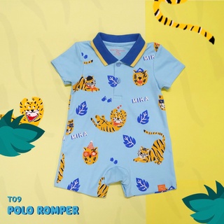 Mikaloveskids - T09 Polo romper in Blue