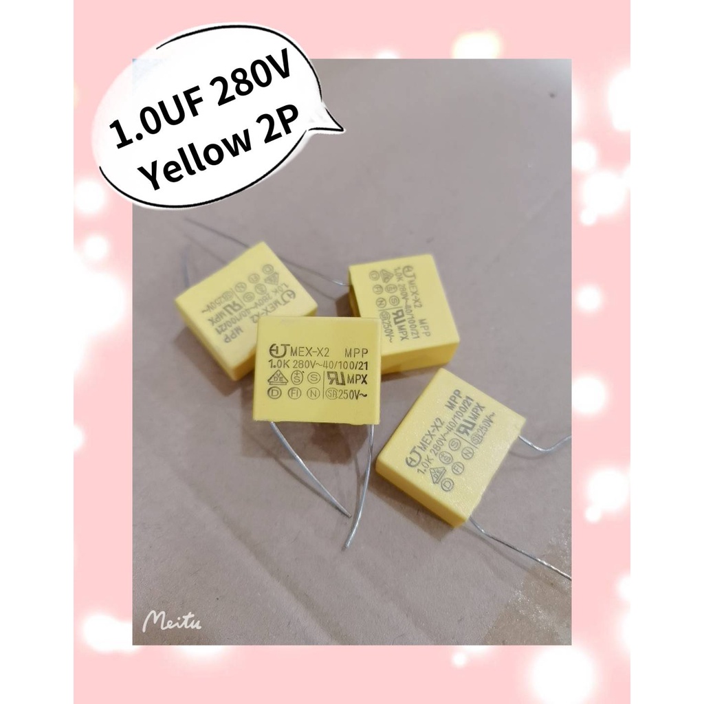 1.0UF 280V Yellow 2P (1ชุดมี5ตัว)
