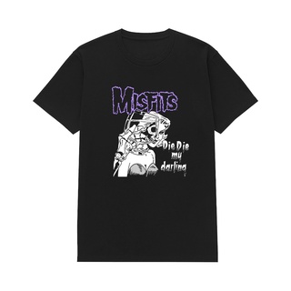 เสื้อยืดที่คุณต้องการเสื้อยืด ลายวงร็อคเกอร์สตาร์ Misfits Die My Darlingขนาดเต็มS-5XL