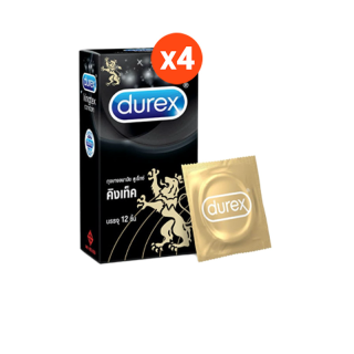 ดูเร็กซ์ ถุงยางอนามัย คิงเท็ค 12 ชิ้น จำนวน 4 กล่อง Durex Kingtex Condom 12