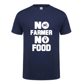 [S-5XL]เสื้อยืดแขนสั้น ผ้าฝ้าย พิมพ์ลาย Omnitee No Farmer No Food แฟชั่นฤดูร้อน สําหรับผู้ชาย