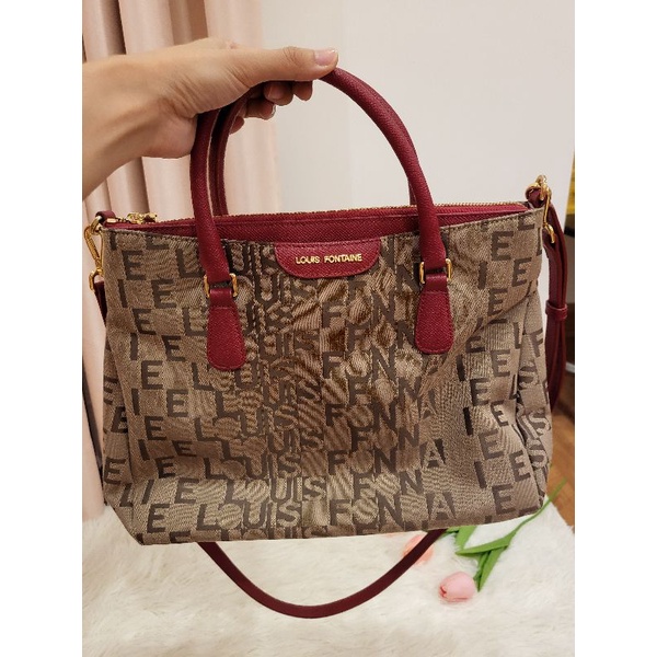 กระเป๋า Louis fontaine หนังแท้