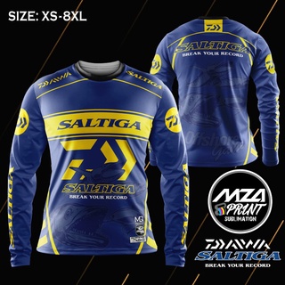 Daiwa Saltiga Edition Jersey Sublimation | เสื้อแขนยาว พิมพ์ลาย Salt Water ป้องกันรังสียูวี ไซซ์ Xs - 8Xl3D