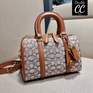 (แท้ 💯%‼ Factory) CO ACH C8529 RUBY SATCHEL 25 IN SIGNATURE TEXTILE JACQUARD